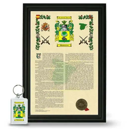 Miramontes Framed Armorial History and Keychain - Black