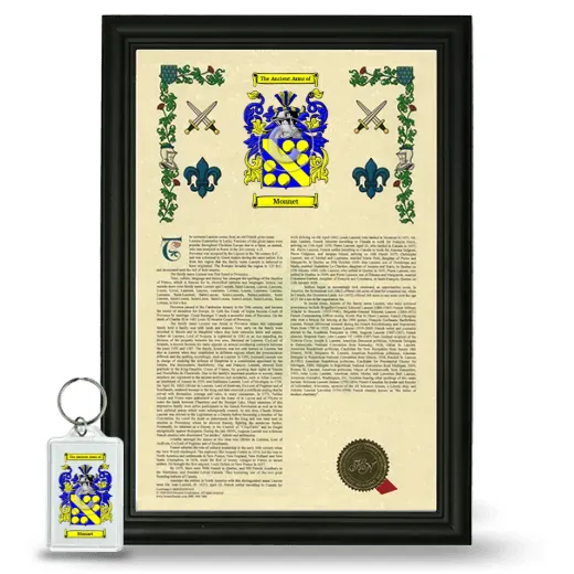 Monnet Framed Armorial History and Keychain - Black
