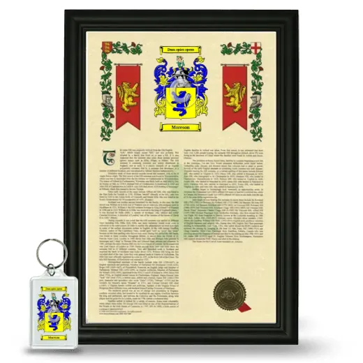 Moreson Framed Armorial History and Keychain - Black