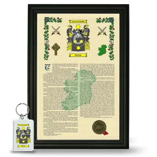 Morran Framed Armorial History and Keychain - Black