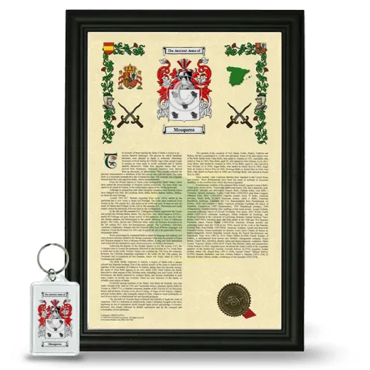 Mosquera Framed Armorial History and Keychain - Black