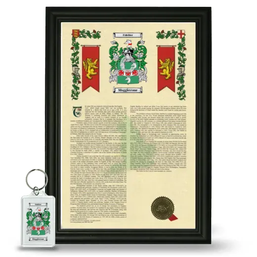 Mugglestone Framed Armorial History and Keychain - Black