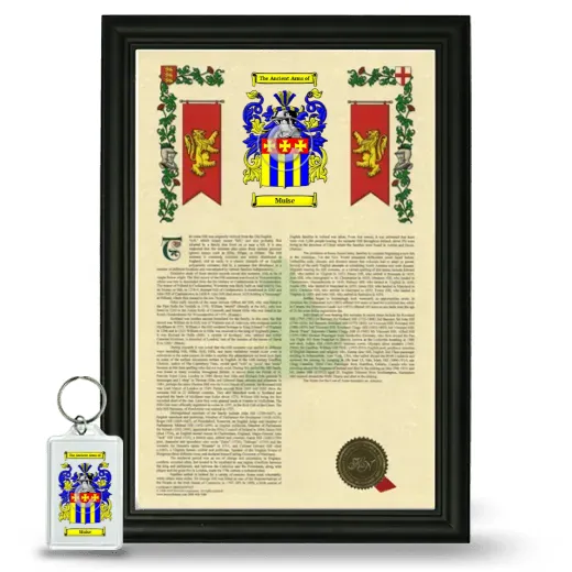 Muise Framed Armorial History and Keychain - Black