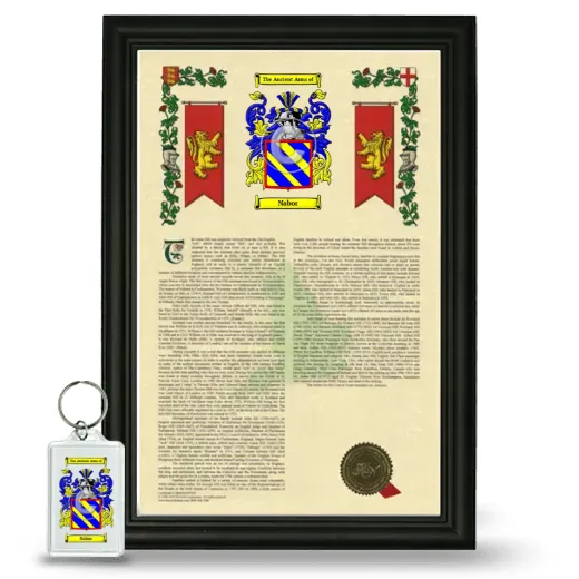 Nabor Framed Armorial History and Keychain - Black