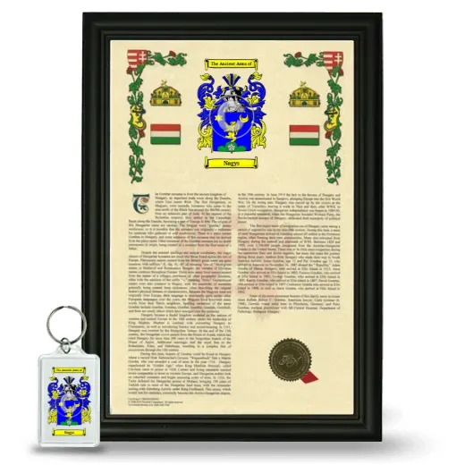 Nagys Framed Armorial History and Keychain - Black