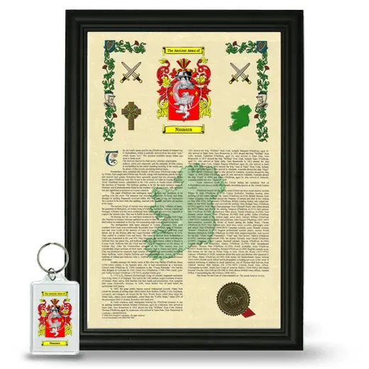 Namara Framed Armorial History and Keychain - Black