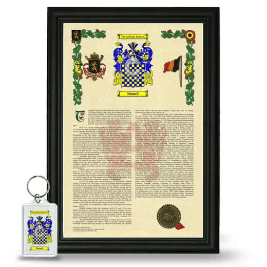 Nanard Framed Armorial History and Keychain - Black