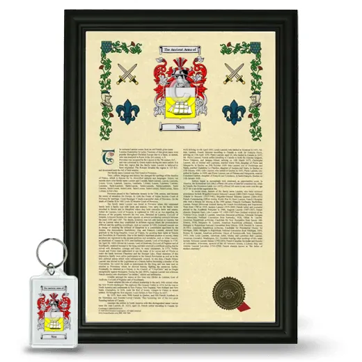 Nau Framed Armorial History and Keychain - Black