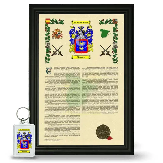 Navarro Framed Armorial History and Keychain - Black