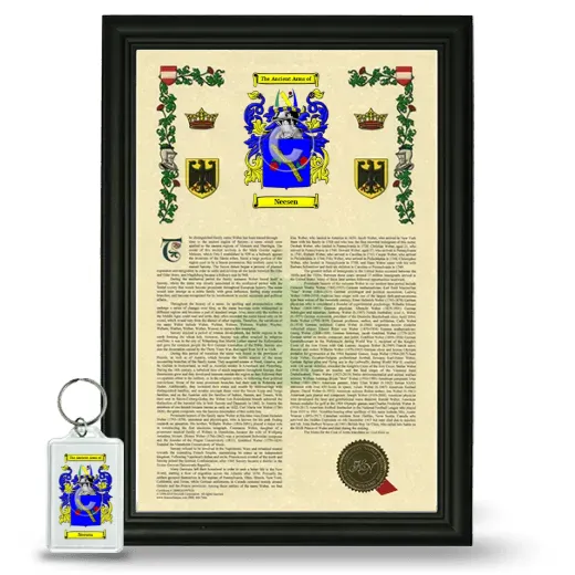 Neesen Framed Armorial History and Keychain - Black