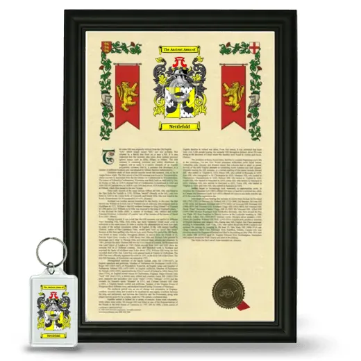 Nettlefold Framed Armorial History and Keychain - Black