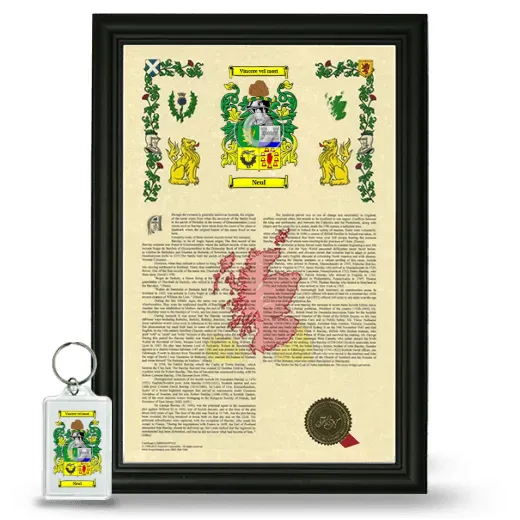 Neul Framed Armorial History and Keychain - Black