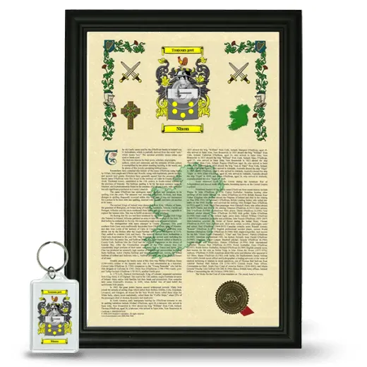 Nixon Framed Armorial History and Keychain - Black