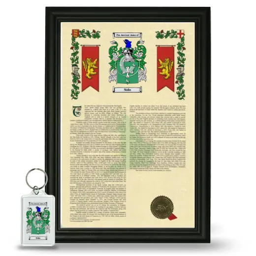 Nobs Framed Armorial History and Keychain - Black