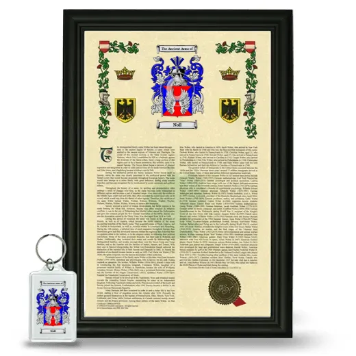 Noll Framed Armorial History and Keychain - Black