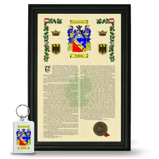 Nusbaum Framed Armorial History and Keychain - Black