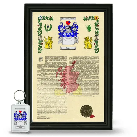 Oage Framed Armorial History and Keychain - Black