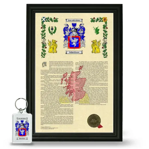 Ochterlonee Framed Armorial History and Keychain - Black