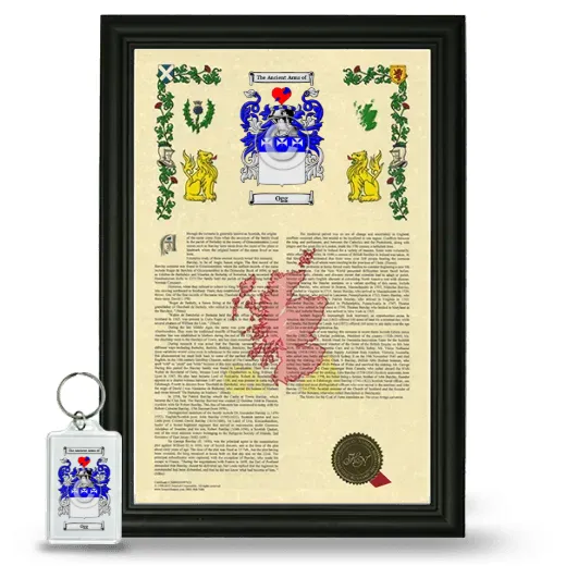 Ogg Framed Armorial History and Keychain - Black