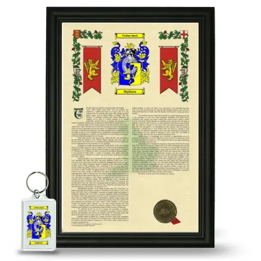 Orphans Framed Armorial History and Keychain - Black