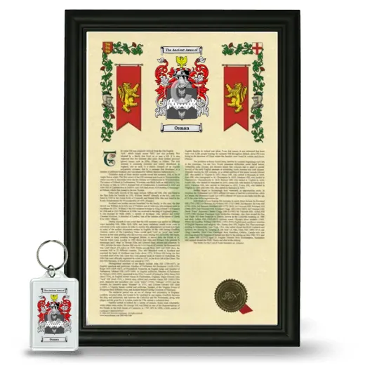 Osman Framed Armorial History and Keychain - Black