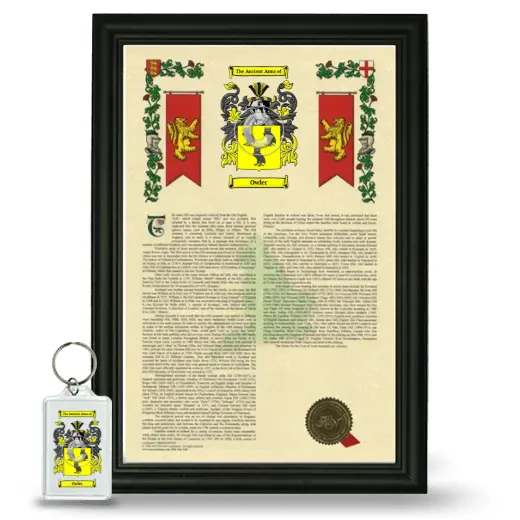 Owler Framed Armorial History and Keychain - Black
