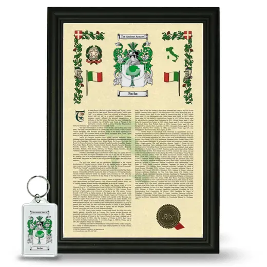 Pacha Framed Armorial History and Keychain - Black