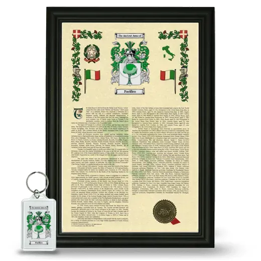 Pacifico Framed Armorial History and Keychain - Black