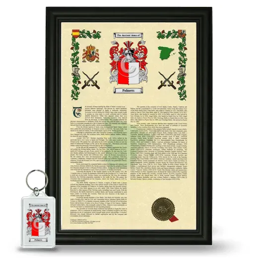 Palmers Framed Armorial History and Keychain - Black