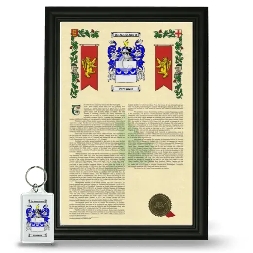 Paramour Framed Armorial History and Keychain - Black