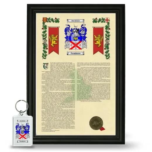 Parminster Framed Armorial History and Keychain - Black