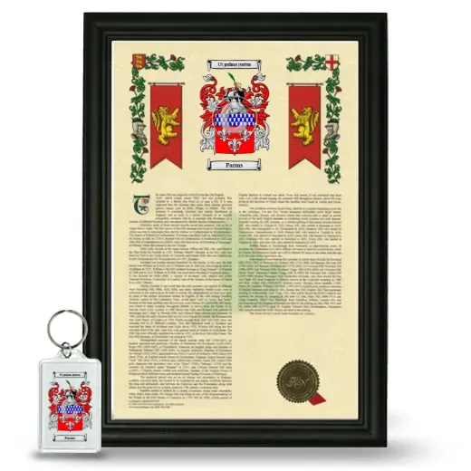 Parms Framed Armorial History and Keychain - Black