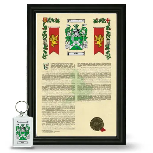 Patil Framed Armorial History and Keychain - Black