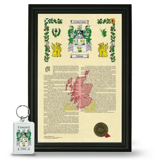 Patison Framed Armorial History and Keychain - Black