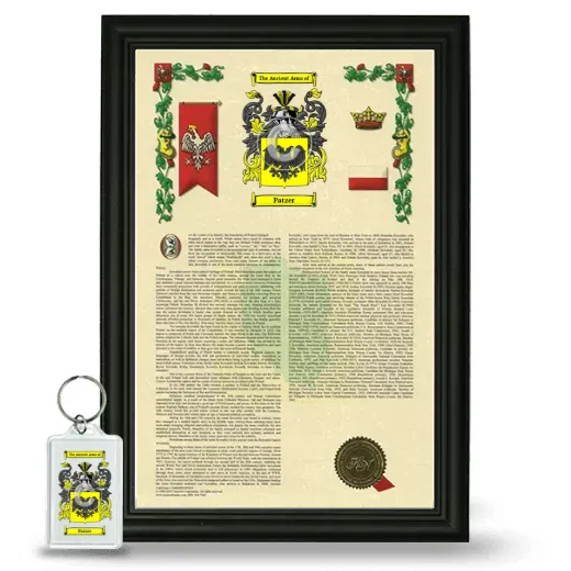 Patzer Framed Armorial History and Keychain - Black