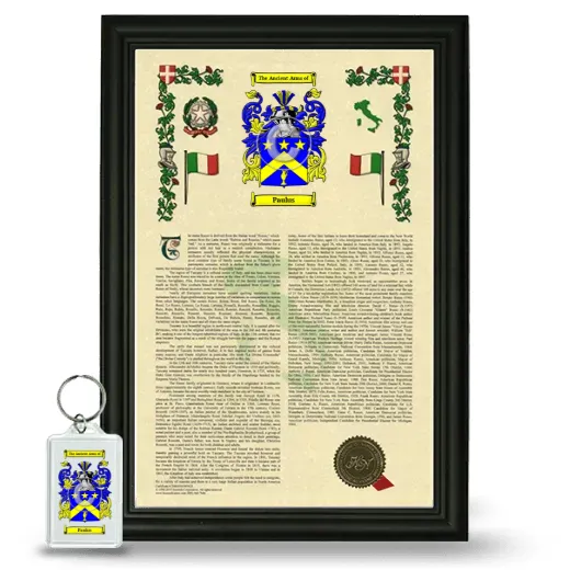 Paulus Framed Armorial History and Keychain - Black