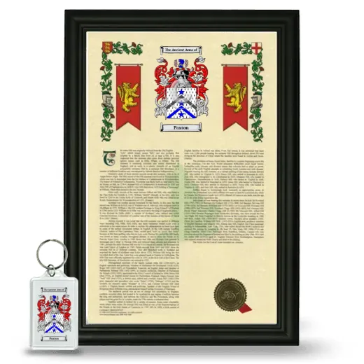 Paxton Framed Armorial History and Keychain - Black