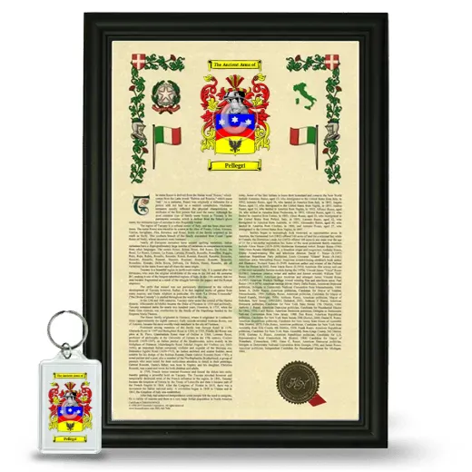 Pellegri Framed Armorial History and Keychain - Black