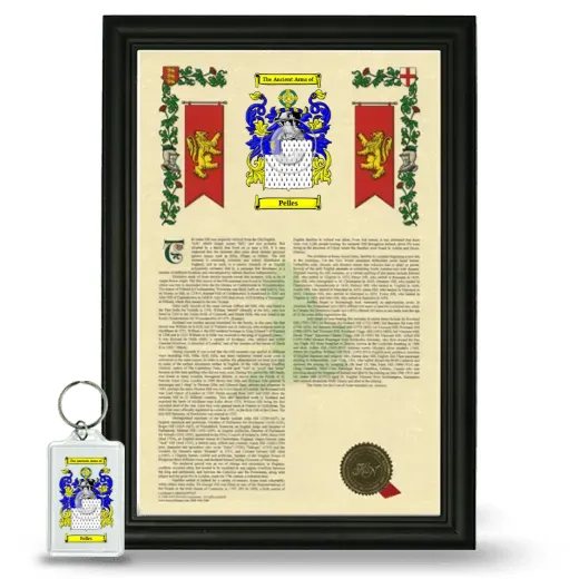 Pelles Framed Armorial History and Keychain - Black