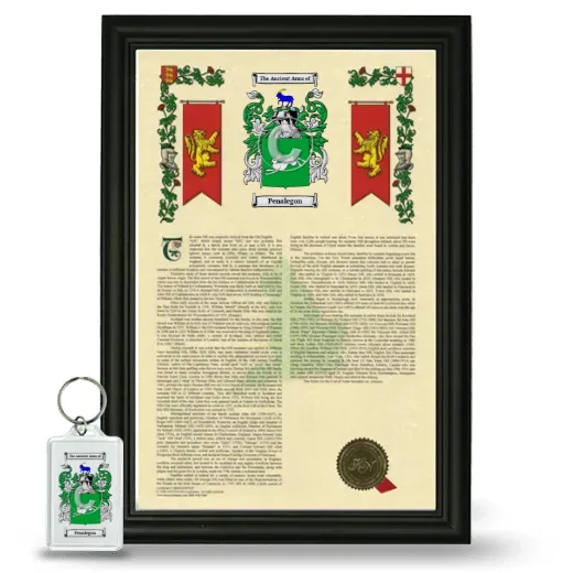 Penalegon Framed Armorial History and Keychain - Black