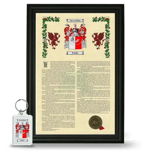 Penrice Framed Armorial History and Keychain - Black