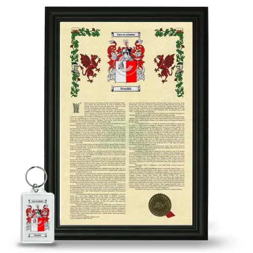 Penrith Framed Armorial History and Keychain - Black