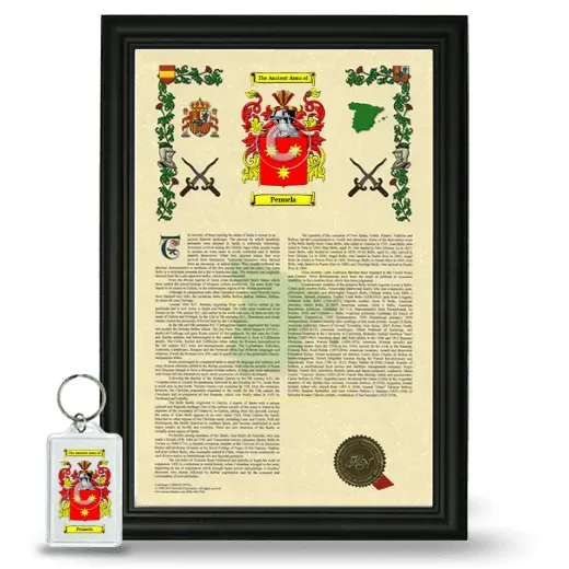 Penuela Framed Armorial History and Keychain - Black