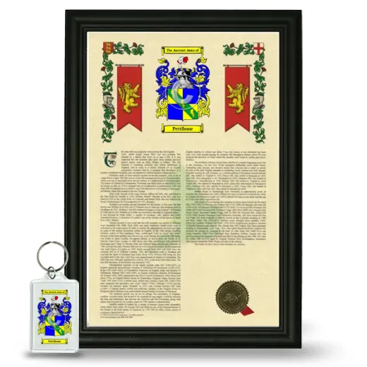 Pettibone Framed Armorial History and Keychain - Black