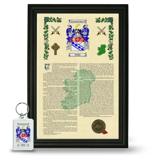 Phelin Framed Armorial History and Keychain - Black