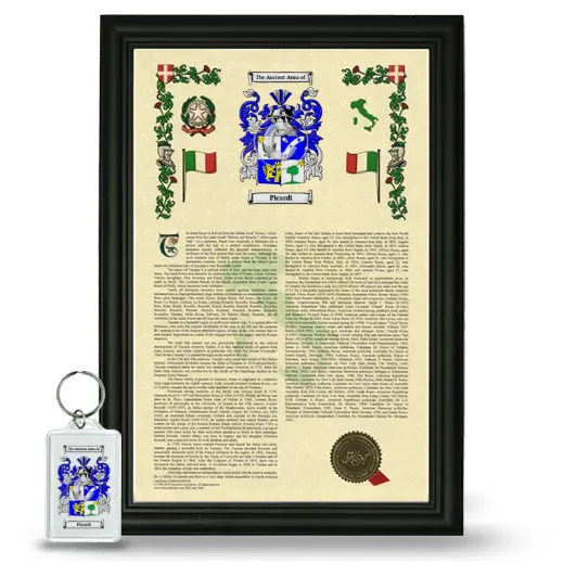 Picardi Framed Armorial History and Keychain - Black