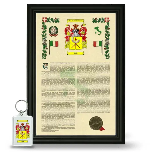Pilli Framed Armorial History and Keychain - Black