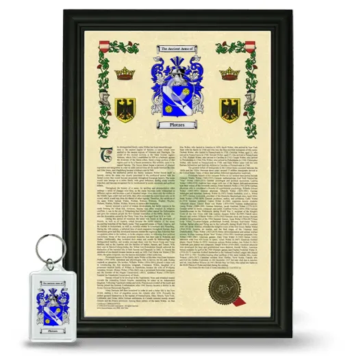 Plotzes Framed Armorial History and Keychain - Black