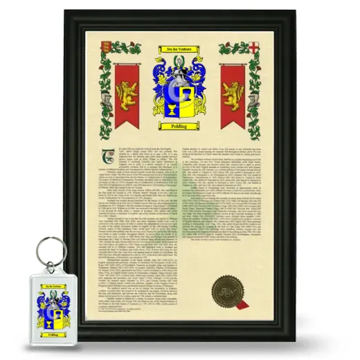 Polding Framed Armorial History and Keychain - Black