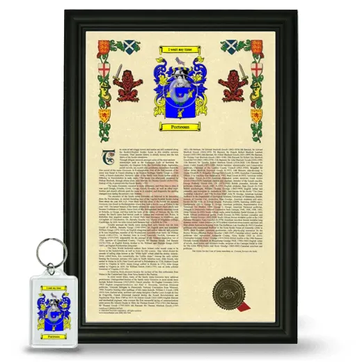 Porteous Framed Armorial History and Keychain - Black
